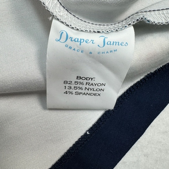 Draper James Floral Ponte Mini Dress Womens Sz S Navy Multi Color Sleeveless - Picture 4 of 11